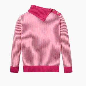 SUMMERSALT The Luxe Cashmere Blend Two-Tone Button Neck Sweater